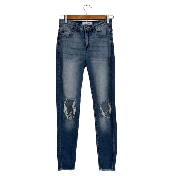 KanCan Blue‎ Skinny Distressed Jeans - Picture 1 of 6